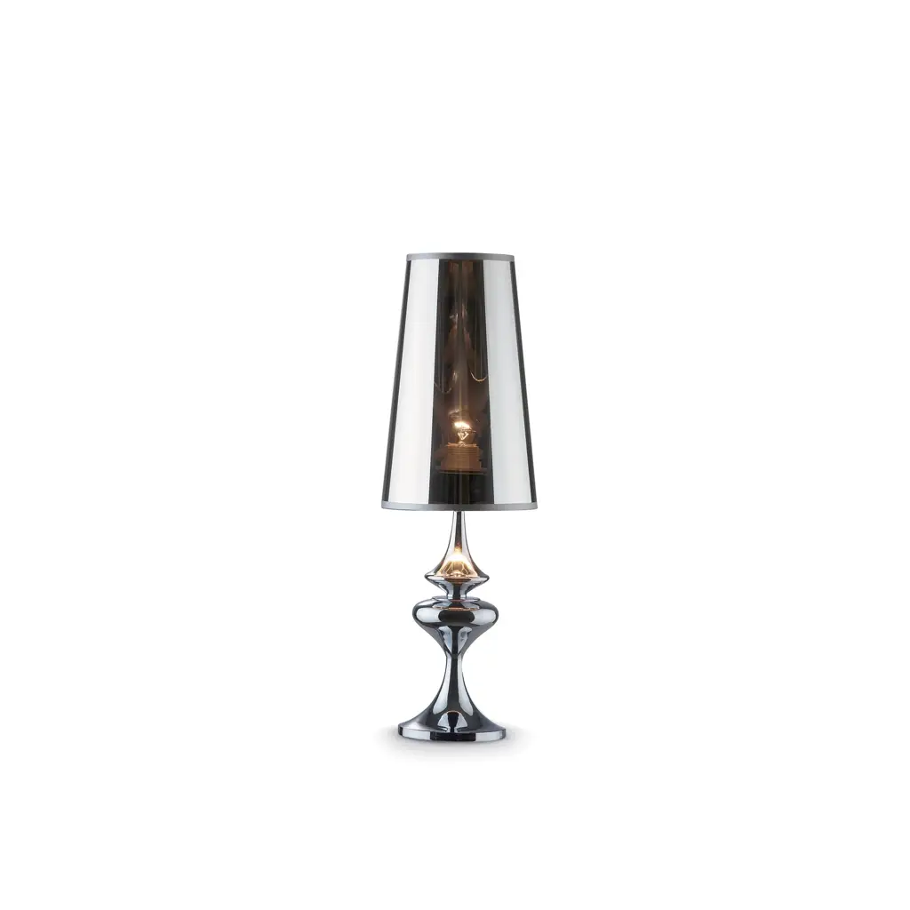 Metal frame and semi-transparent polycarbonate shade in chrome - ALFIERE
