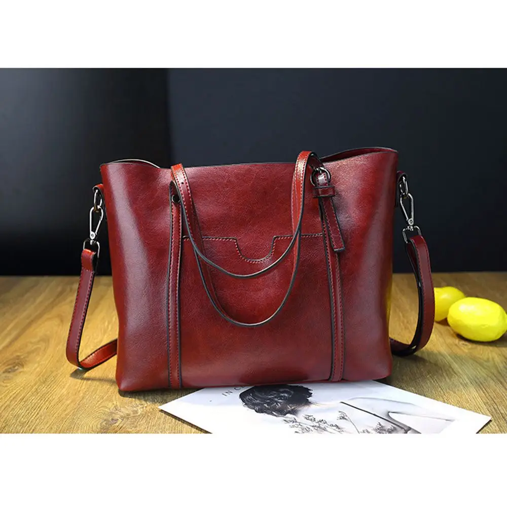 AnBeck Women's Leather Shoulder Bag Top Handle (2 Color Options)