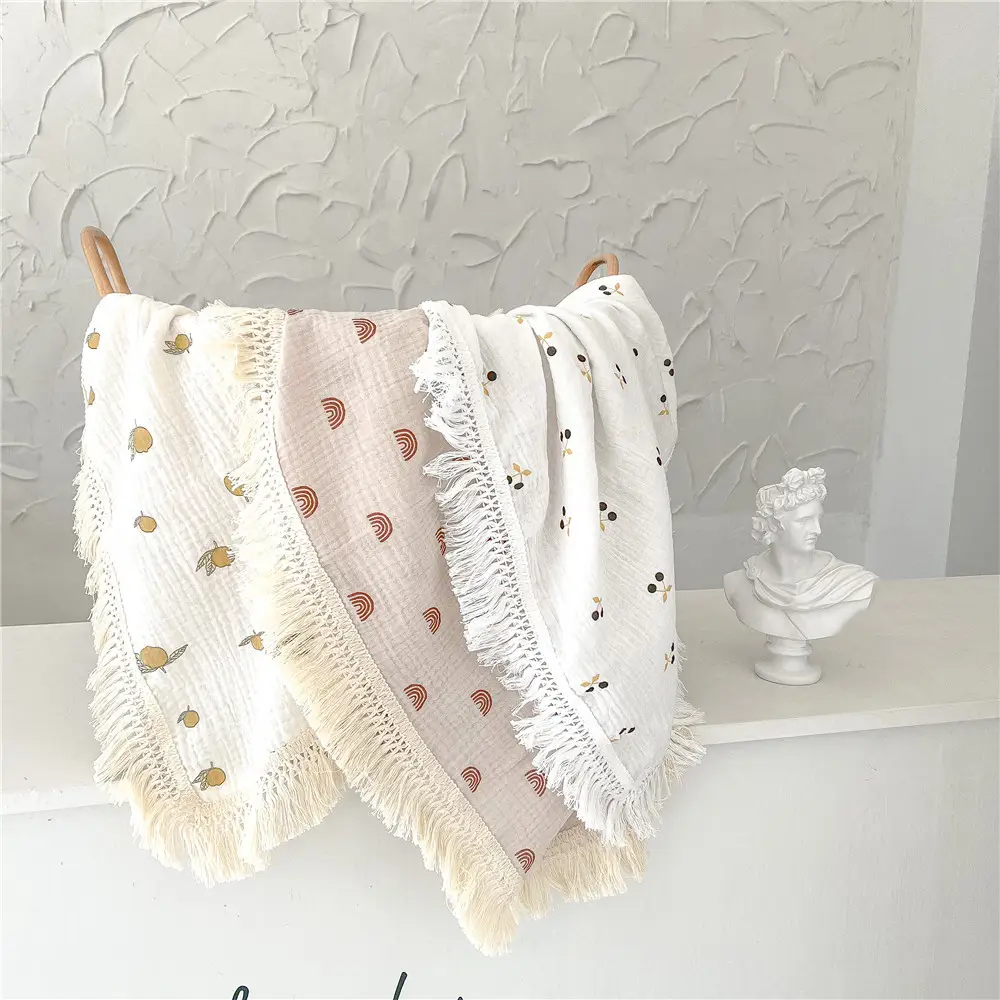 Annie & Charles® Patterned Muslin Blanket