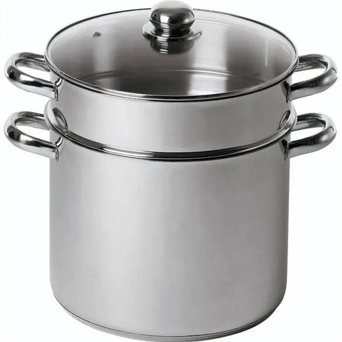 COUSCOUSSIER MARMITE 2 EN 1 BAUMALU INOX INDUCTION 26 CM 11 L - A12-4937