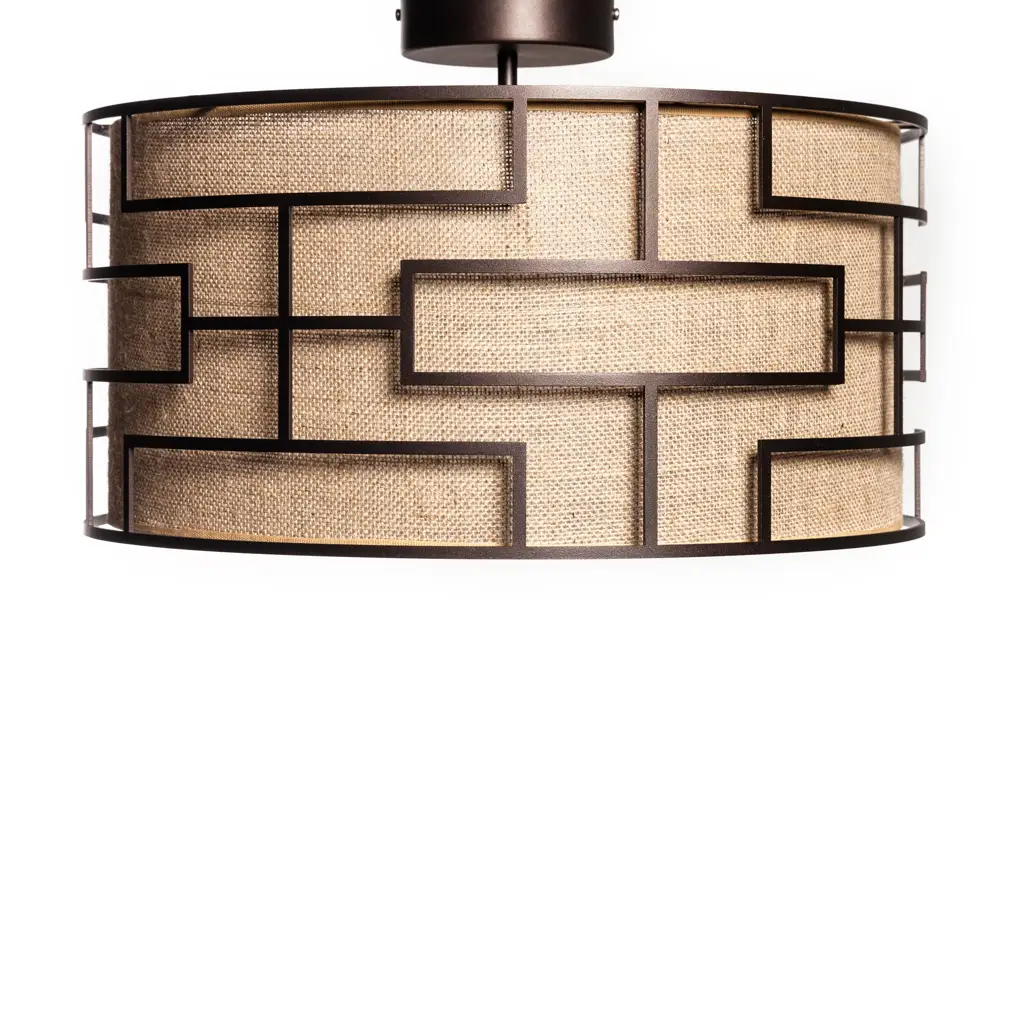 5-light metal ceiling light, with fabric lampshades in the fabric of your choice - ANCI 415