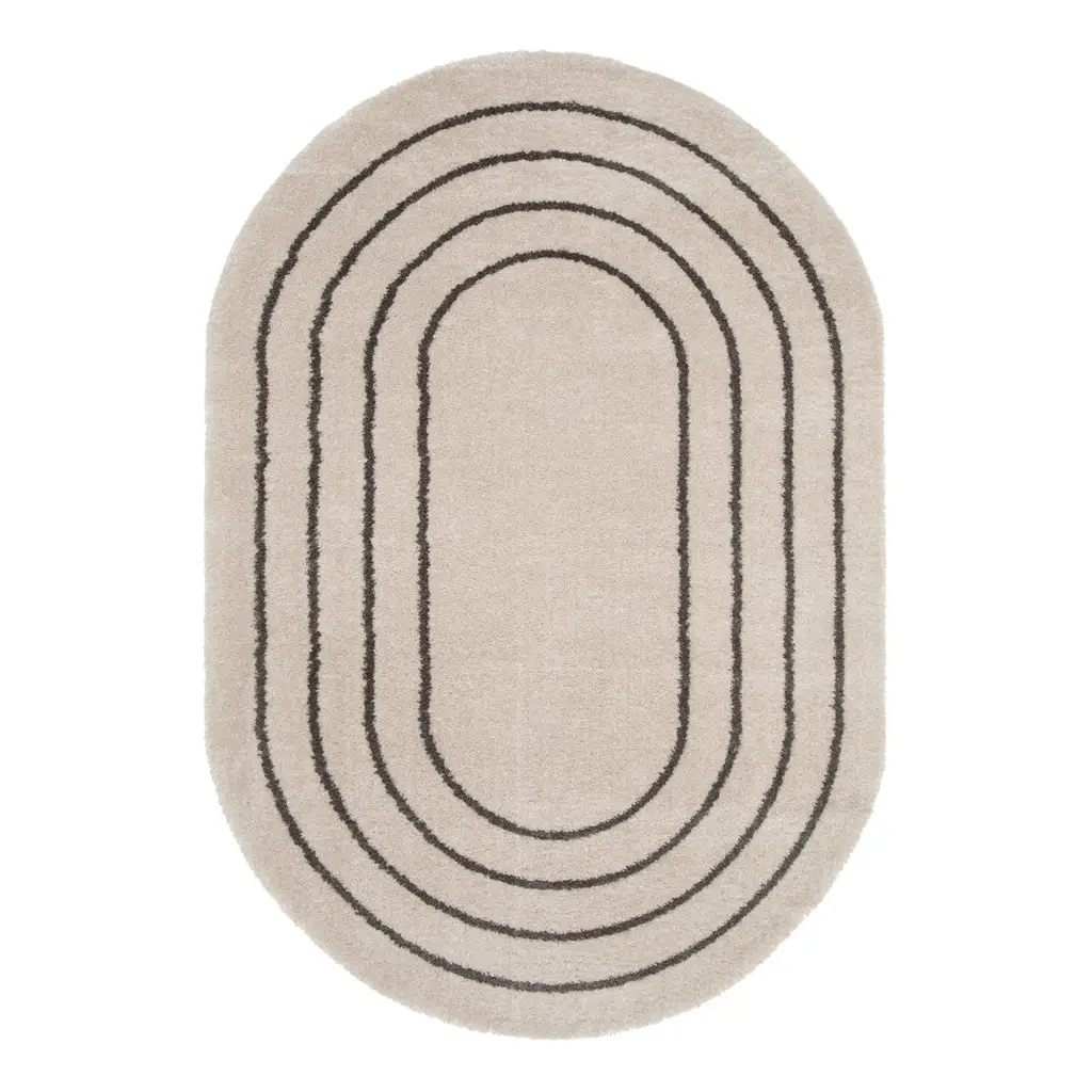 Recycled polyester oval carpet Calypso