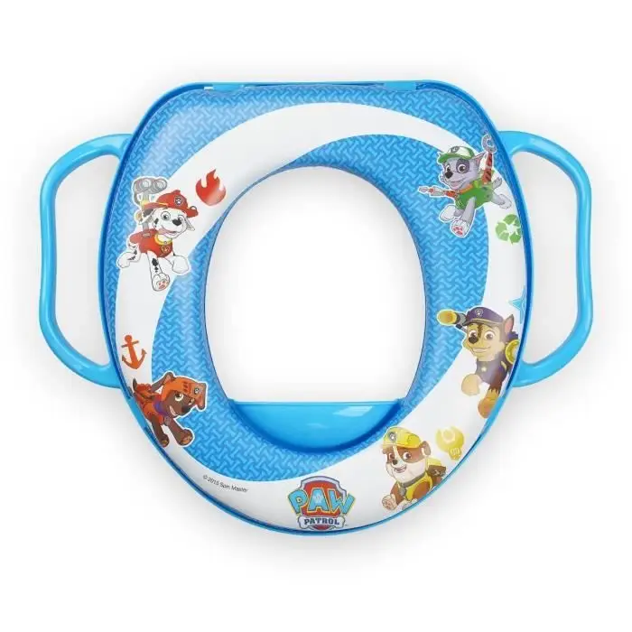 Réducteur WC Confortable avec Poignées Pat'Patrouille – Transition Facile pour Enfant – À Partir De 10 Mois – Adaptable Aux Toilettes Standard - Facile À Nettoyer