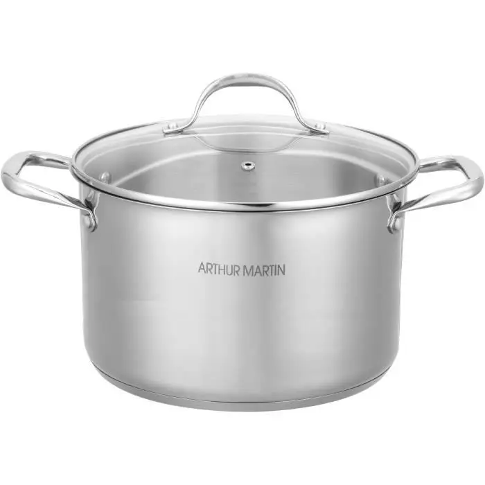 AM1022 Arthur Martin Stockpot 36 cm with lid  Stainless Steel  All heat sources including induction