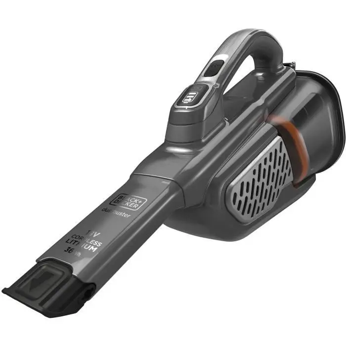 BLACK+DECKER dustbuster 18V 2.0Ah Aspirateur à Main sans Fil avec Panneau LED Smart Tech, BHHV520JF-QW