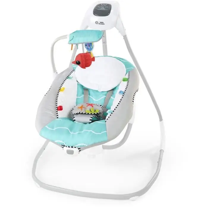 Baby Einstein Ocean Explorers Balancelle compacte Musical Compact Baby Swing, vibrations, multidirectionnelle, unisexe, enfants 0 9 mois