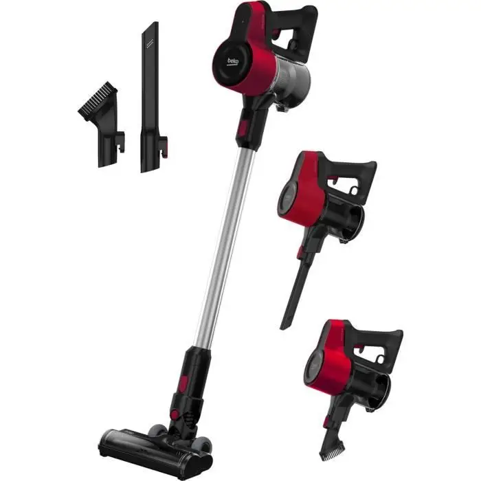 BEKO Aspirateur Balai, Multifonction, Rechargeable, Rouge