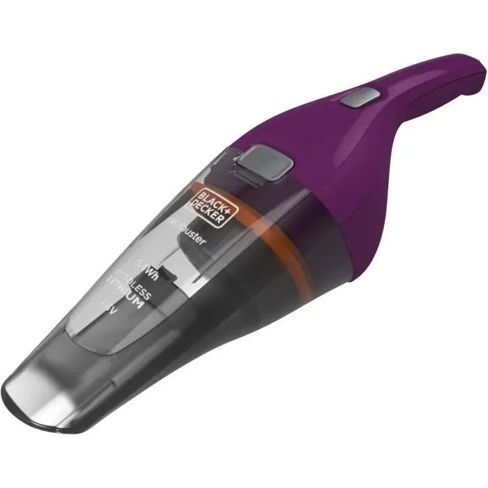 BLACK+DECKER Aspirateur de table à main sans fil, 5,4W, Léger, pratique et ergonomique, 385 ml, 3,6V, NVC115W-QW Bordeaux
