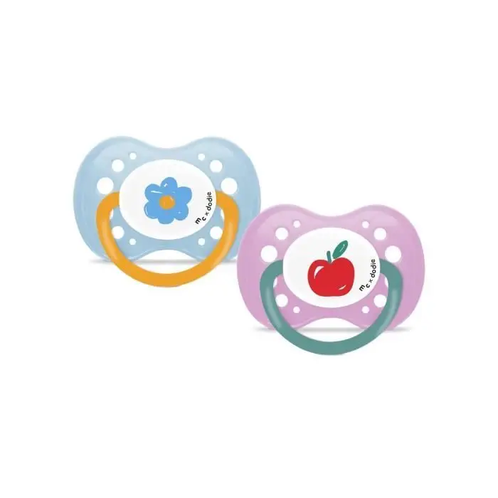 2 Anatomical pacifiers - DODIE - A108 EDL - +18 months - Mathilde Cabanas Rose