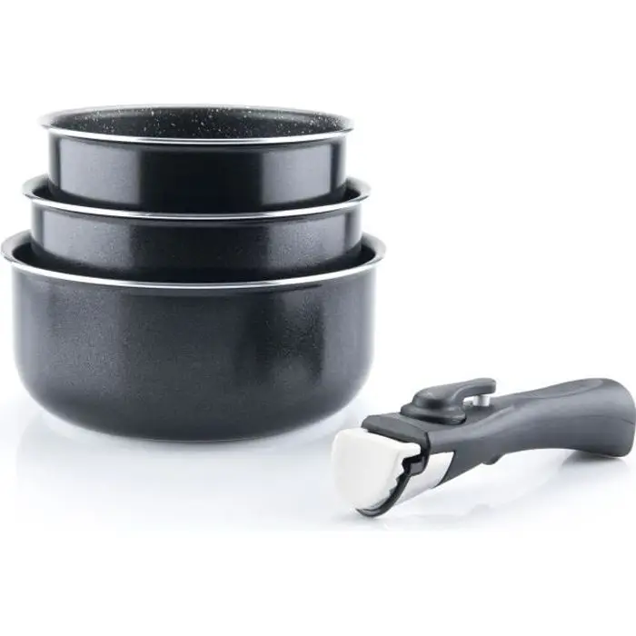 ARTHUR MARTIN Set of 3 pans 16/18 / 20cm all heat including induction