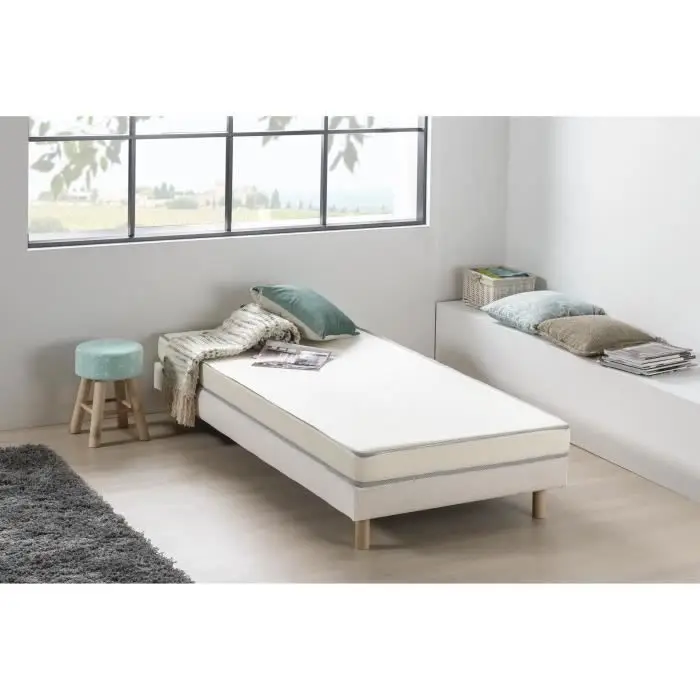 Foam mattress 90 x 190 - Firm comfort - Thickness 12 cm - Delivered rolled - DEKO DREAM Kietoa
