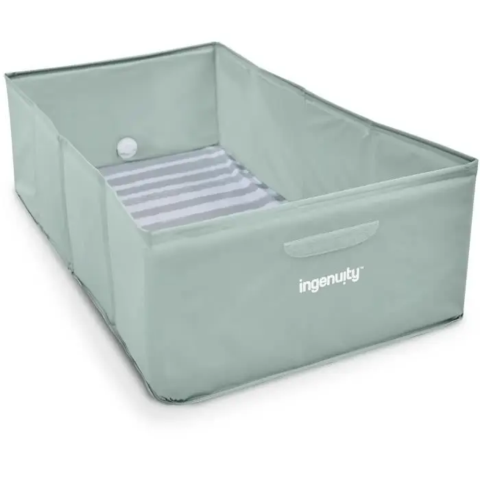 Ingenuity, Baignoire Tuckaway Toddler Tub - Transforme la Douche en Baignoire, Pliable, Nettoyage Facile, Aucun Assemblage Nécessaire, Compacte pour Rangement, 12 Mois à 5 Ans