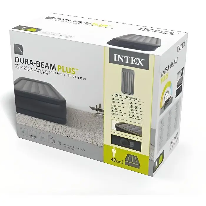 Intex - 64132ND - Lit Gonflable Deluxe Pillow Rest Raised - Électrique 1 Pers