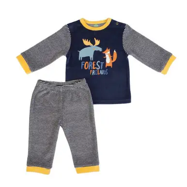 15355 - T-shirt long sleeve + pants - AW 22-23 Navy/grey, 12 M