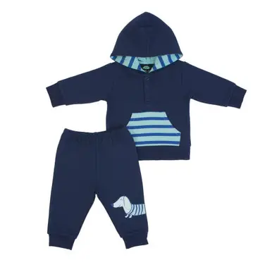 15396 - Φόρμα jogging (φούτερ με κουκούλα + παντελόνι) - AW 22-23 Navy