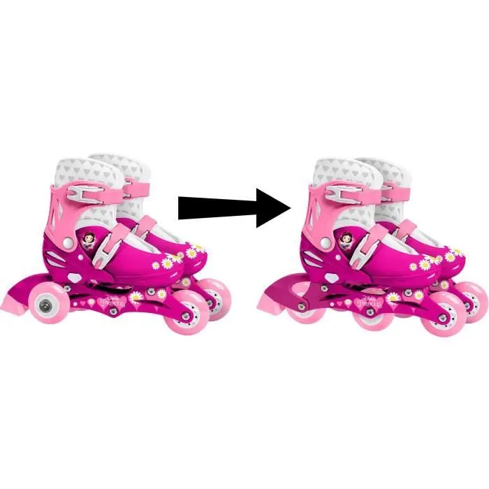 Stamp-J100830 Rapunzel Ariel Cendrillon Blanche Neige Rollers Princesses Disney, J100830, Pink/White, Tailles 27-30