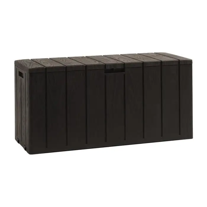 Coffre de jardin BRAVO - Résine - Toomax - Marron - Capacité 270L - 117,5 x 45 x 56 cm