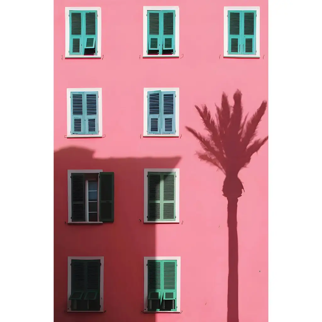 Acrylglasbild - Pink Palm