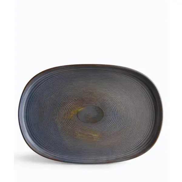 IONIA Πιατέλα Οβάλ Stoneware Vythos 33cm